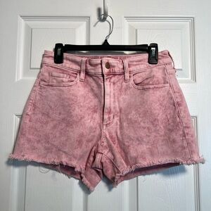 Universal Thread High-Rise Pink Acid-Wash Denim Shorts